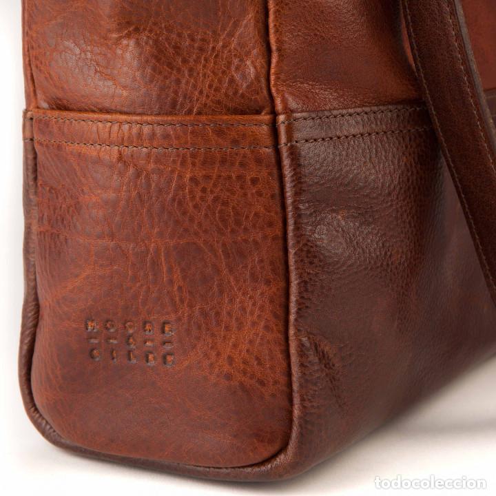 Vintage: BOLSO DE PIEL DE MOORE & GILES. - Foto 4