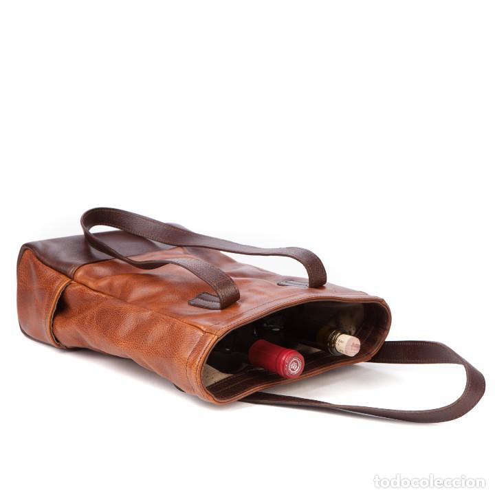 Vintage: BOLSO DE PIEL DE MOORE & GILES. - Foto 5