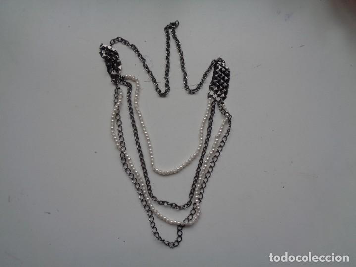 Vintage: COLLAR DE CADENA Y PERLAS - Foto 2