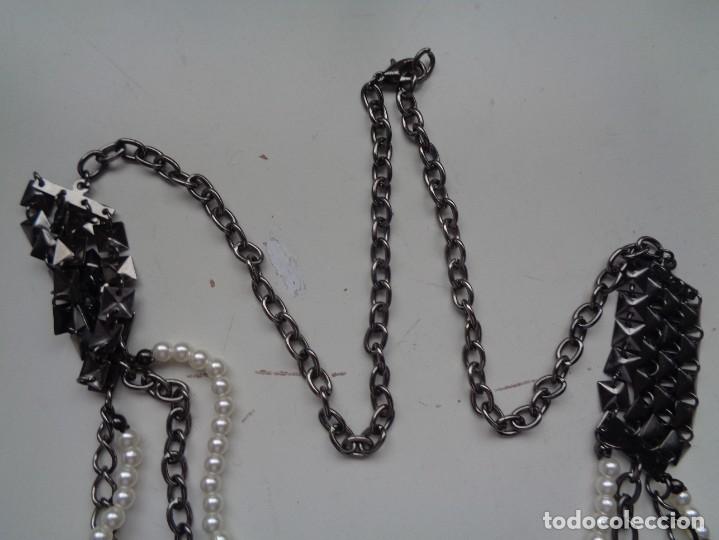 Vintage: COLLAR DE CADENA Y PERLAS - Foto 7