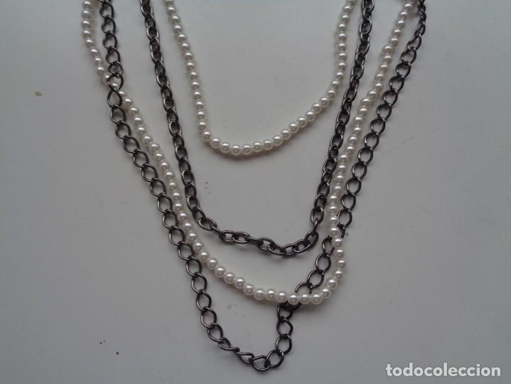 Vintage: COLLAR DE CADENA Y PERLAS - Foto 5