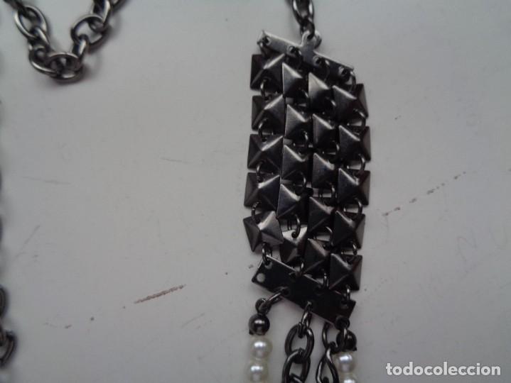 Vintage: COLLAR DE CADENA Y PERLAS - Foto 6