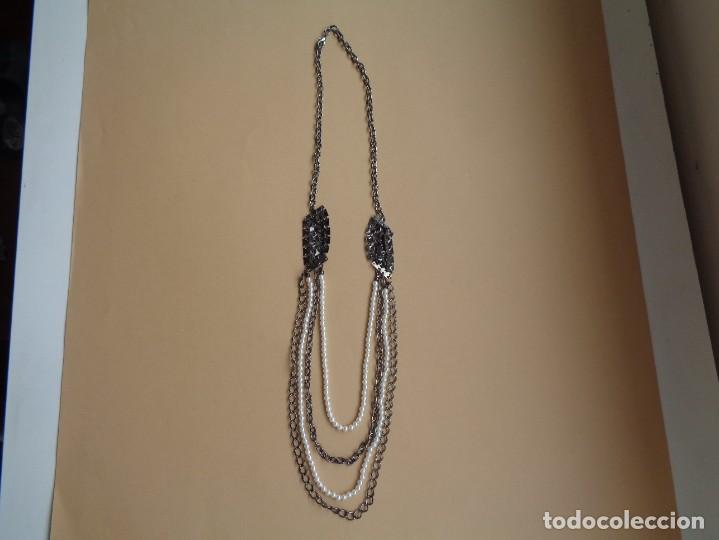Vintage: COLLAR DE CADENA Y PERLAS - Foto 1