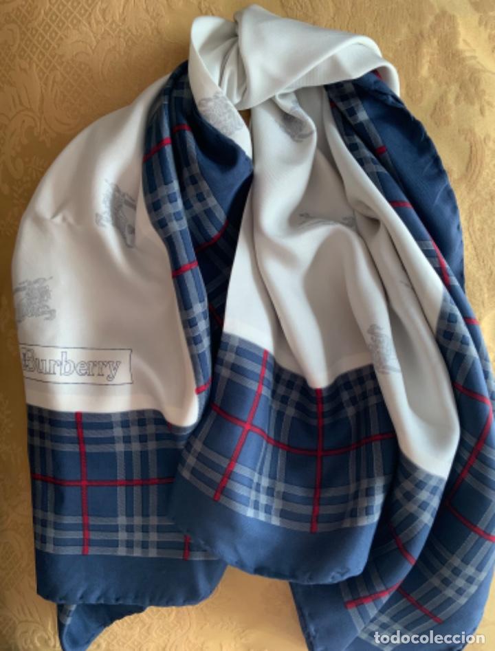 Vintage: PA&Ntilde;UELO BURBERRY SEDA NATURAL - Foto 4