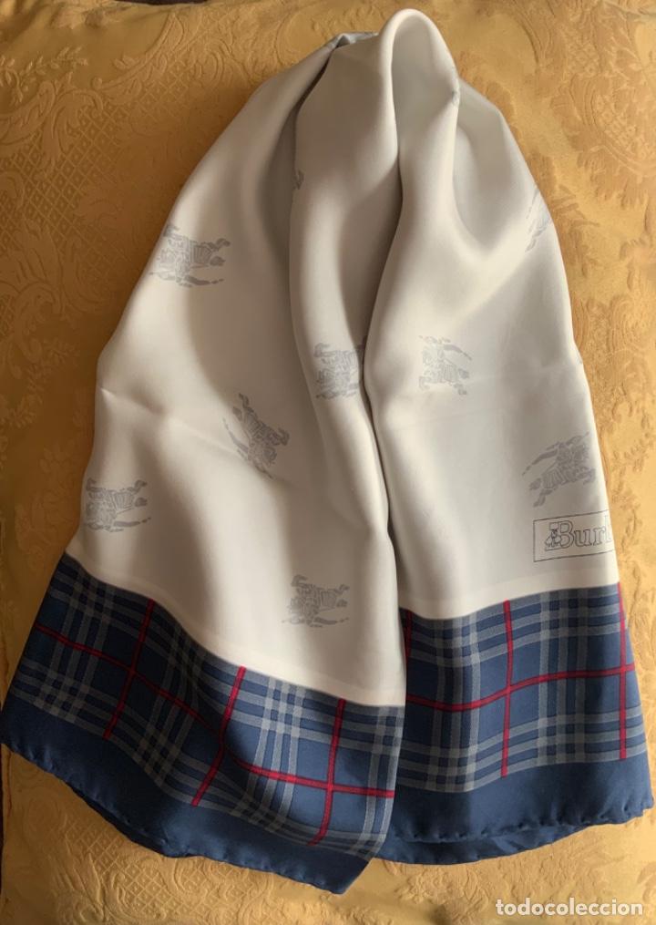 Vintage: PA&Ntilde;UELO BURBERRY SEDA NATURAL - Foto 8