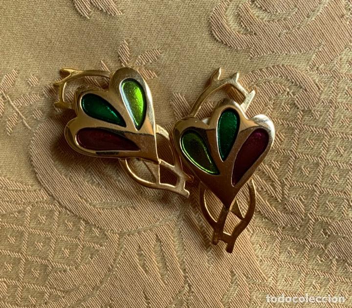 Vintage: PENDIENTES VINTAGE ESMALTADOS - Foto 4