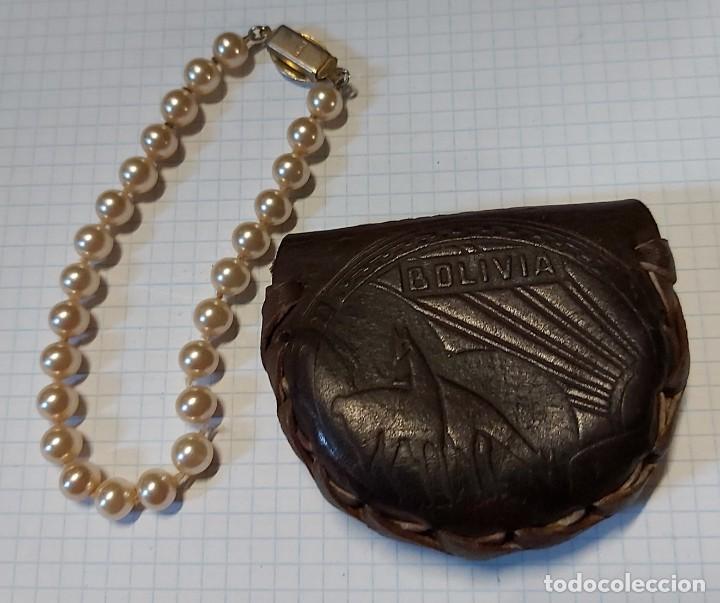 Vintage: Funda de cuero Bolivia con pulsera - Foto 3