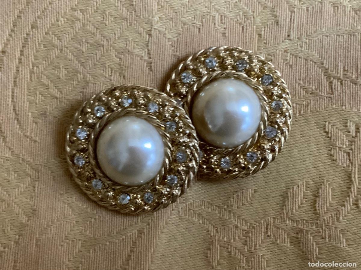 Vintage: PENDIENTES VINTAGE PERA CENTRAL Y PEDRERIA - Foto 1