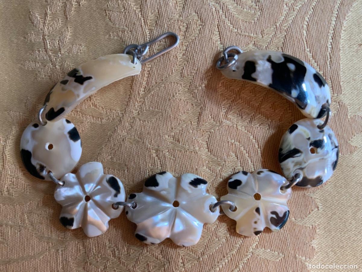 Vintage: PULSERA DE CONCHAS DE N&Aacute;CAR HECHA A MANO - Foto 1