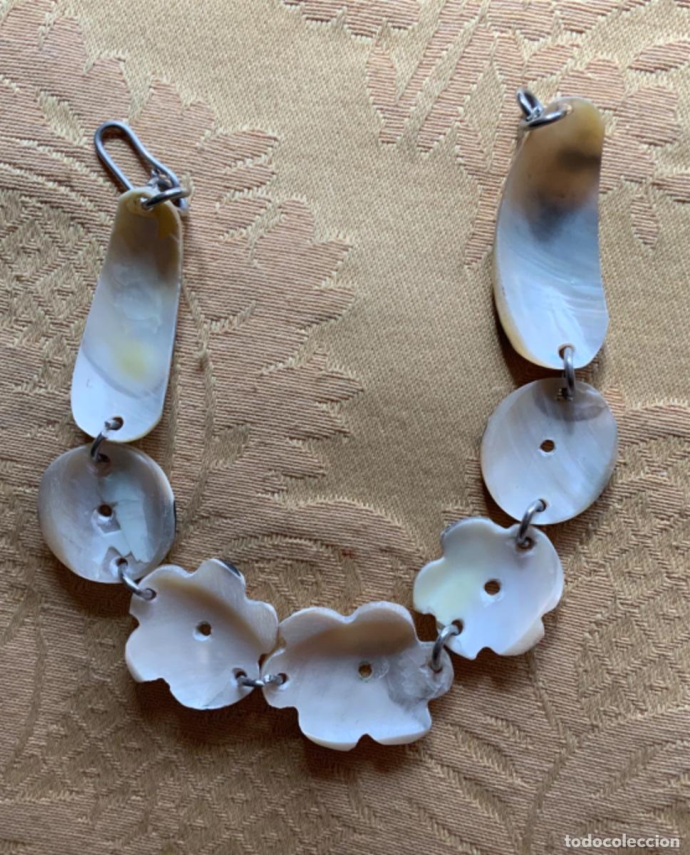 Vintage: PULSERA DE CONCHAS DE N&Aacute;CAR HECHA A MANO - Foto 5