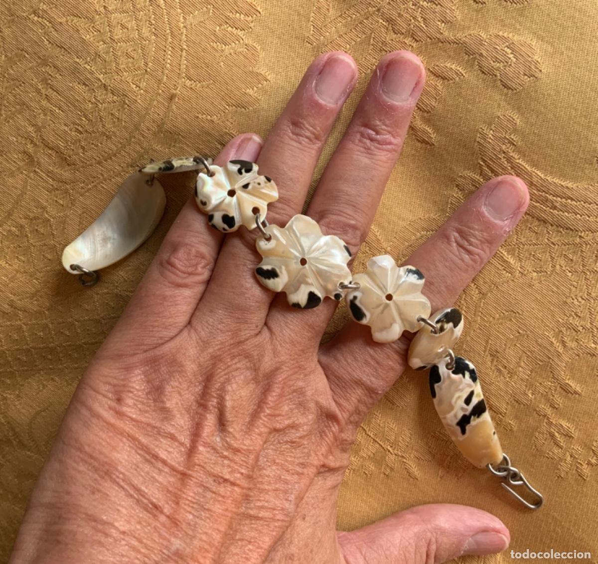 Vintage: PULSERA DE CONCHAS DE N&Aacute;CAR HECHA A MANO - Foto 6
