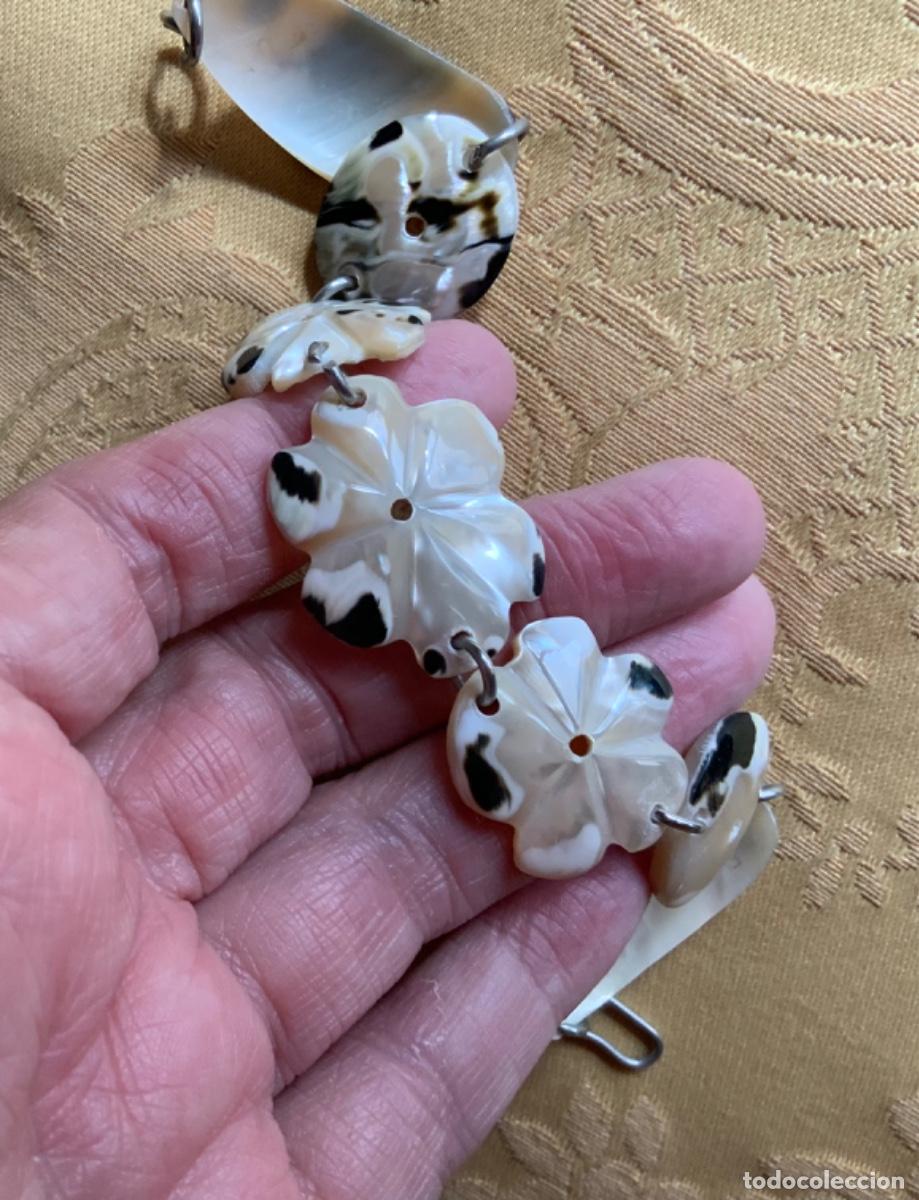 Vintage: PULSERA DE CONCHAS DE N&Aacute;CAR HECHA A MANO - Foto 7