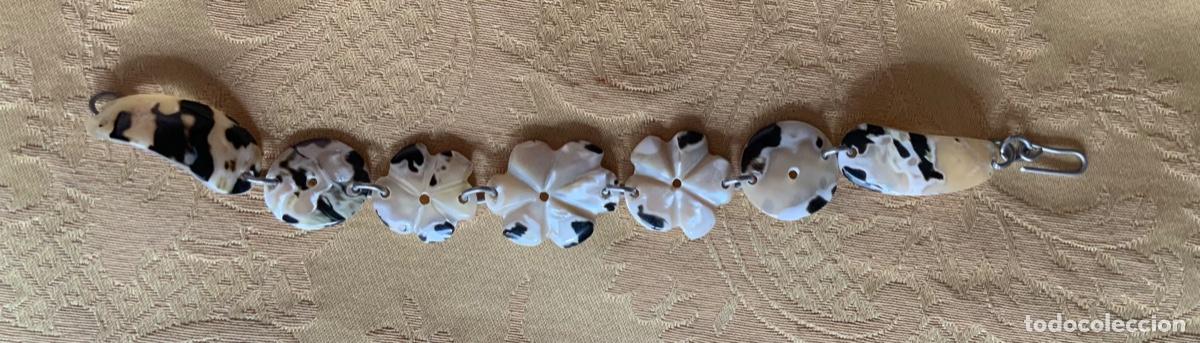 Vintage: PULSERA DE CONCHAS DE N&Aacute;CAR HECHA A MANO - Foto 11