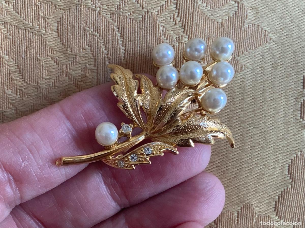 Vintage: BROCHE VINTAGE RAMILLETE DE PERLAS - Foto 4
