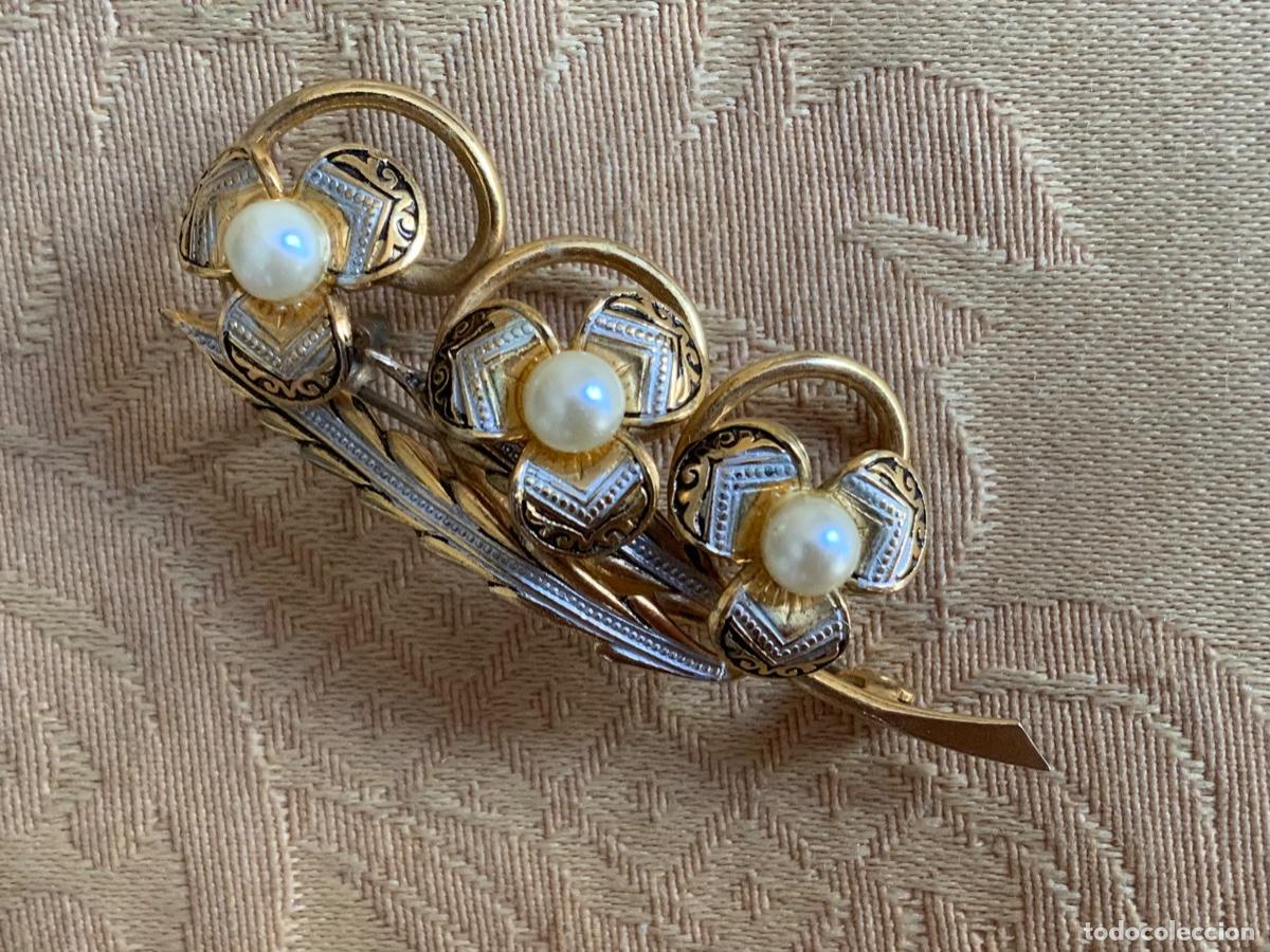 Vintage: BROCHE VINTAGE 3 FLORES - Foto 1