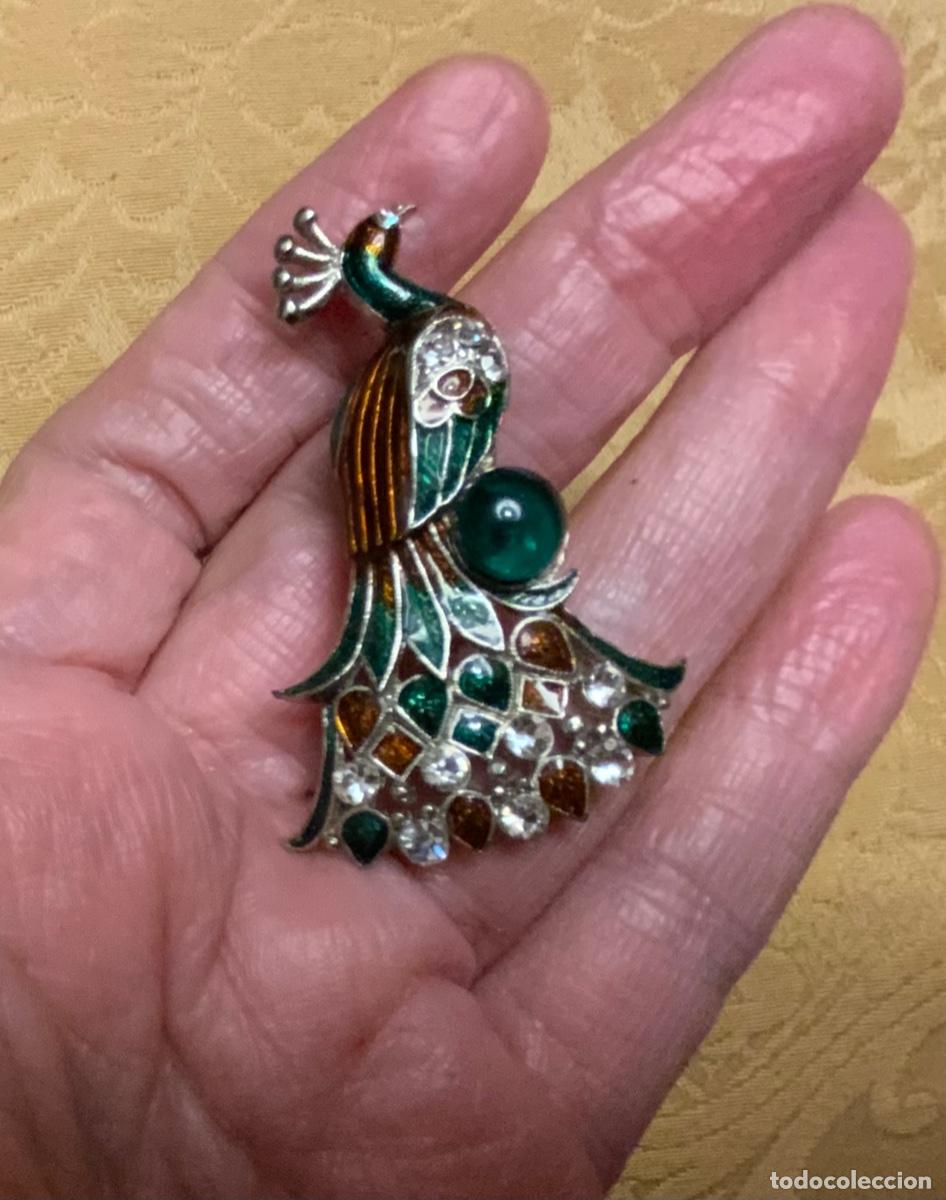 Vintage: BROCHE VINTAGE ESMALTE, PAVO REAL - Foto 3
