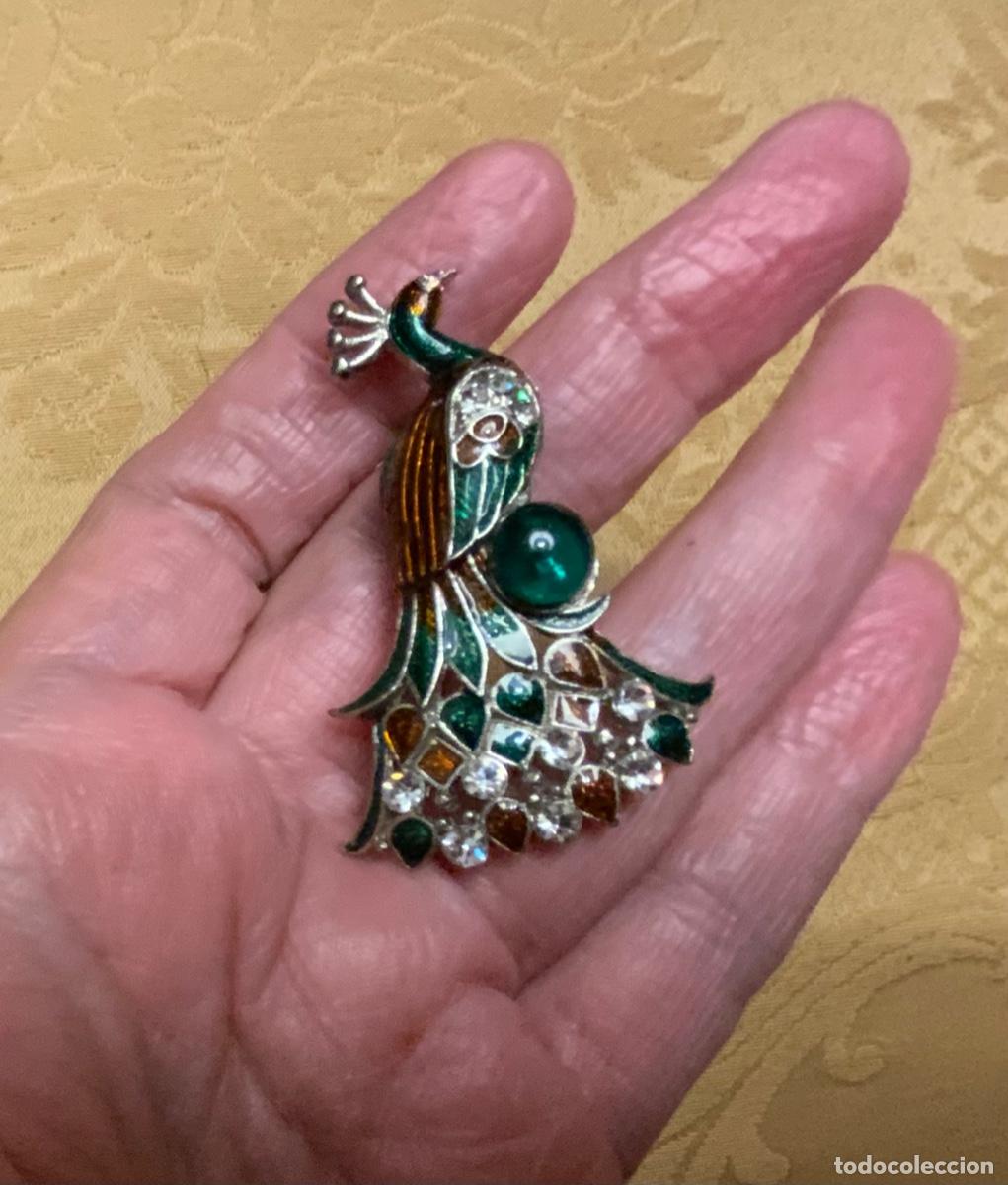 Vintage: BROCHE VINTAGE ESMALTE, PAVO REAL - Foto 4