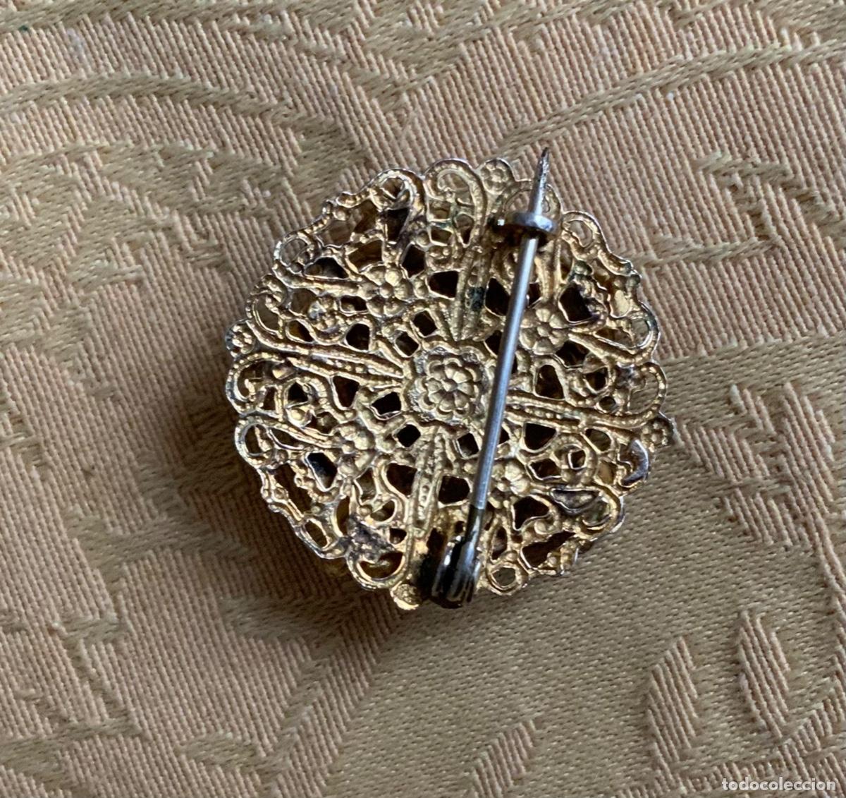 Vintage: ANTIGUO BROCHE FLORES CON PIEDRAS - Foto 6