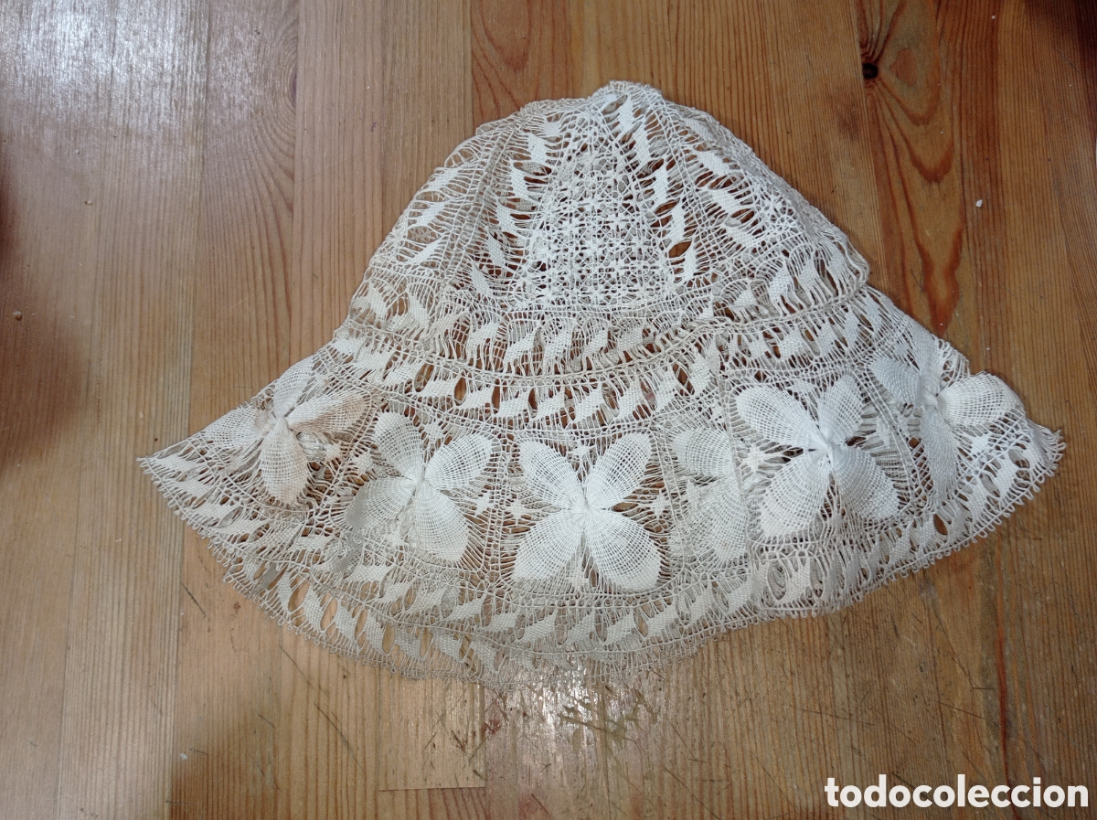Vintage: ANTIGUO GORRO DE ENCAJE SIGLO XX - Foto 3