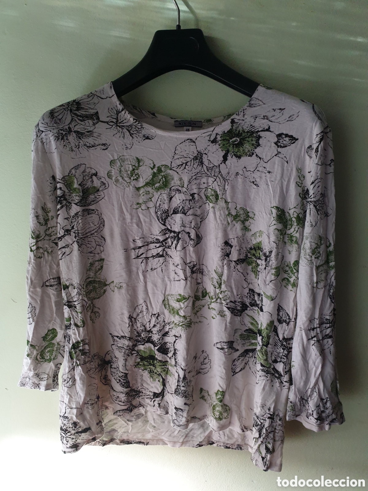 Vintage: Camiseta blanca estampada Xixir&iacute;n. Talla 48. - Foto 1