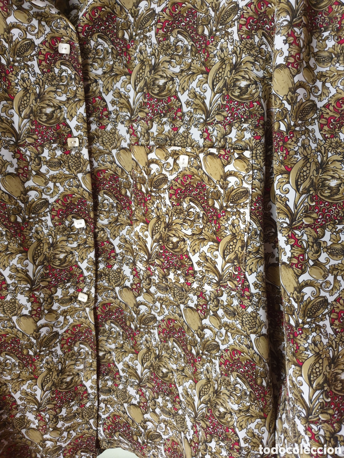 Vintage: Blusa estampada vintage. Talla 50. - Foto 4