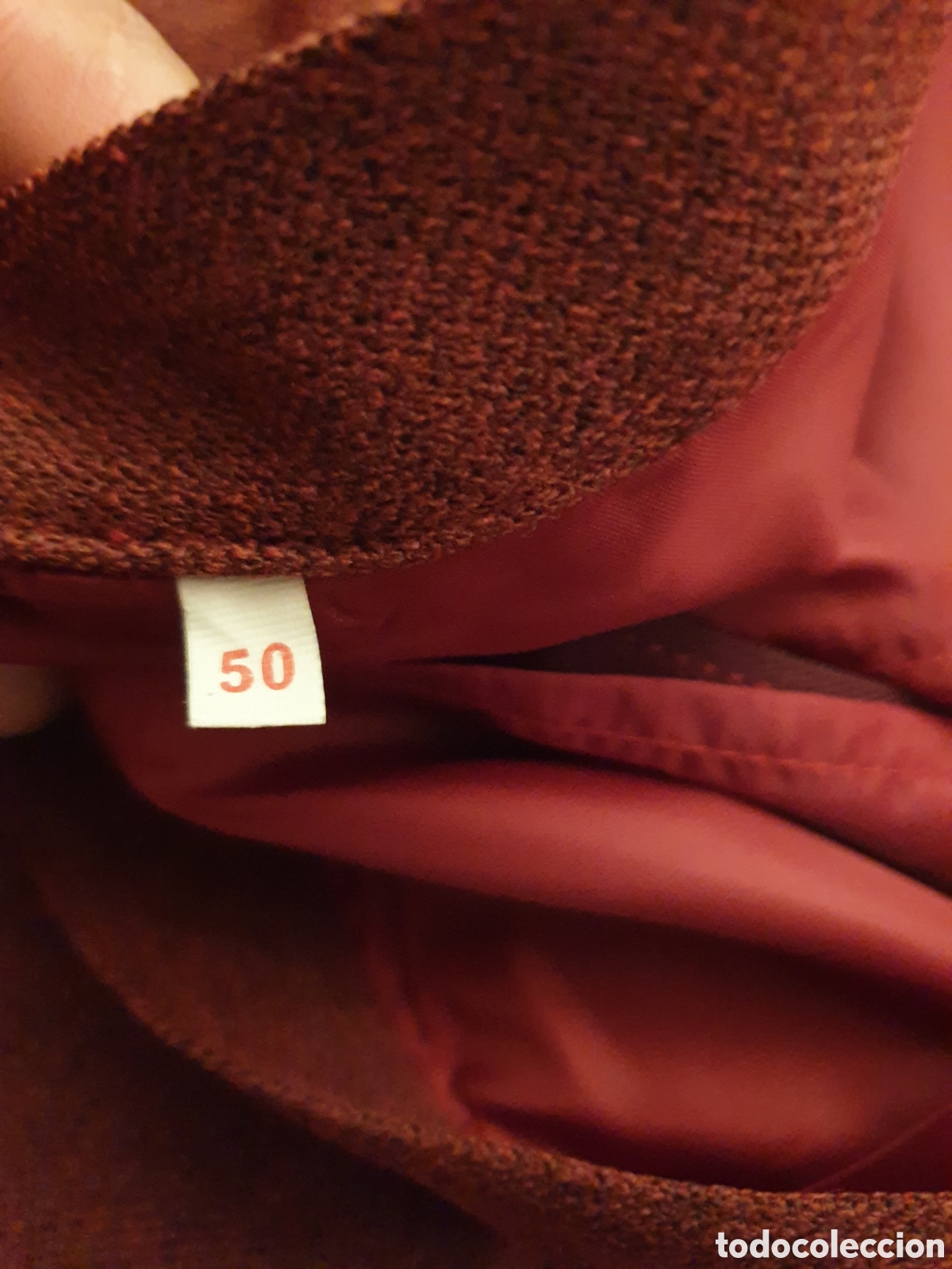 Vintage: Falda vintage marr&oacute;n. Talla 50. - Foto 3