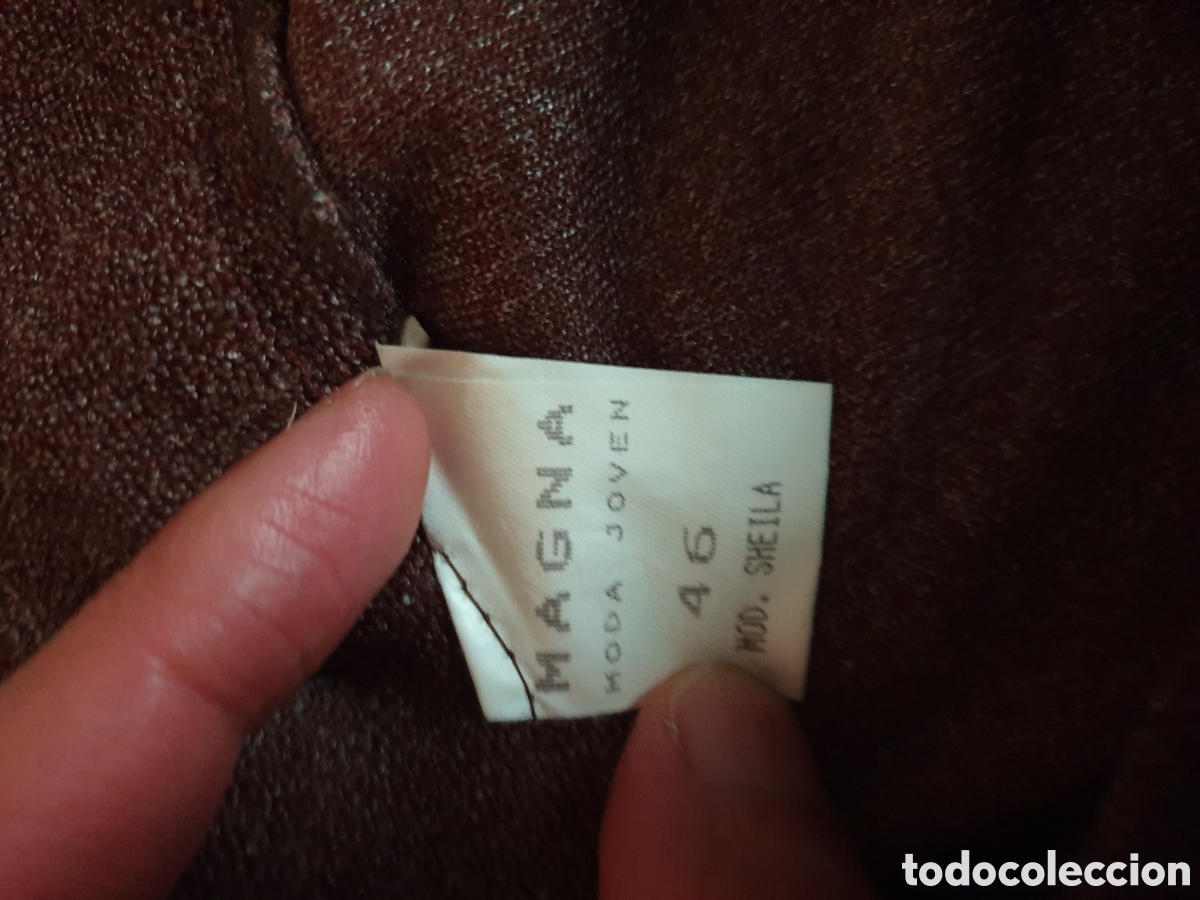 Vintage: Falda marr&oacute;n larga Magna. Talla 46. - Foto 3