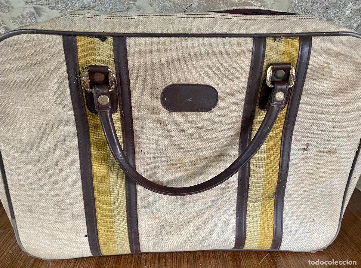 Vintage: Bolso de viaje beige - Foto 2
