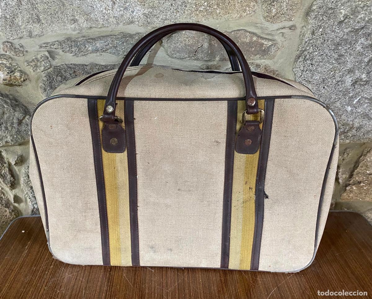 Vintage: Bolso de viaje beige - Foto 5
