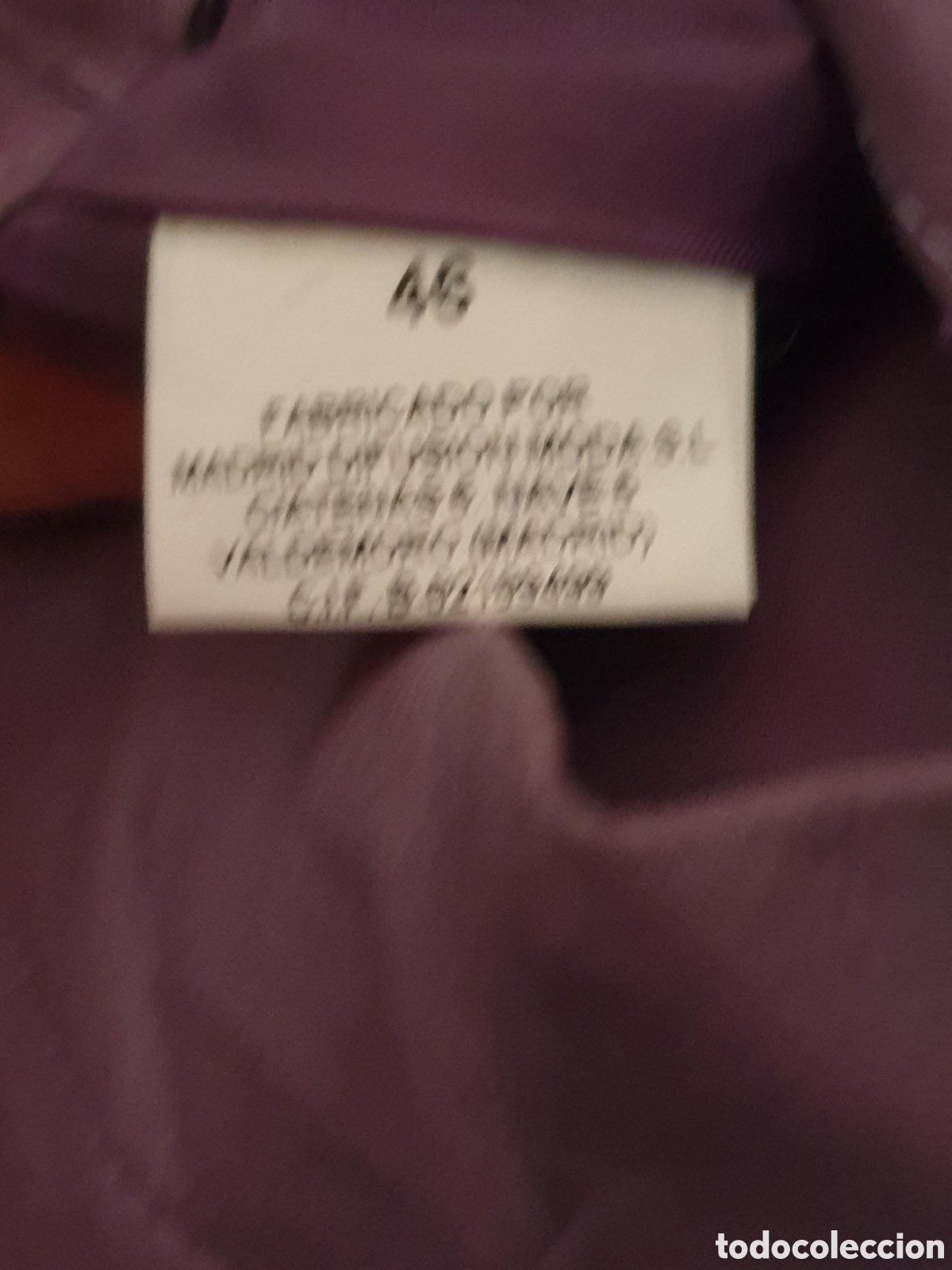 Vintage: Falda violeta de polipiel. Talla 46. - Foto 4