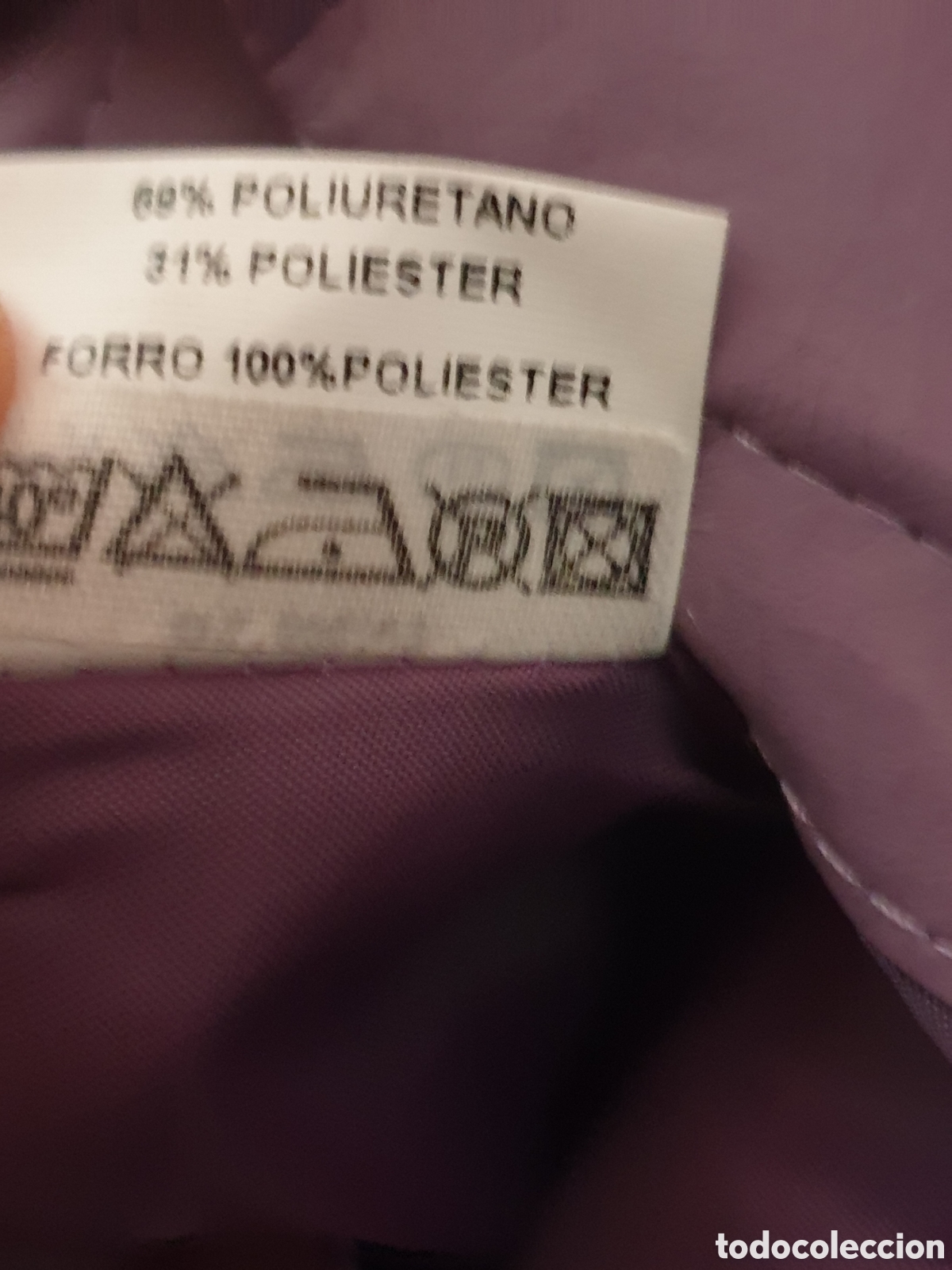 Vintage: Falda violeta de polipiel. Talla 46. - Foto 5