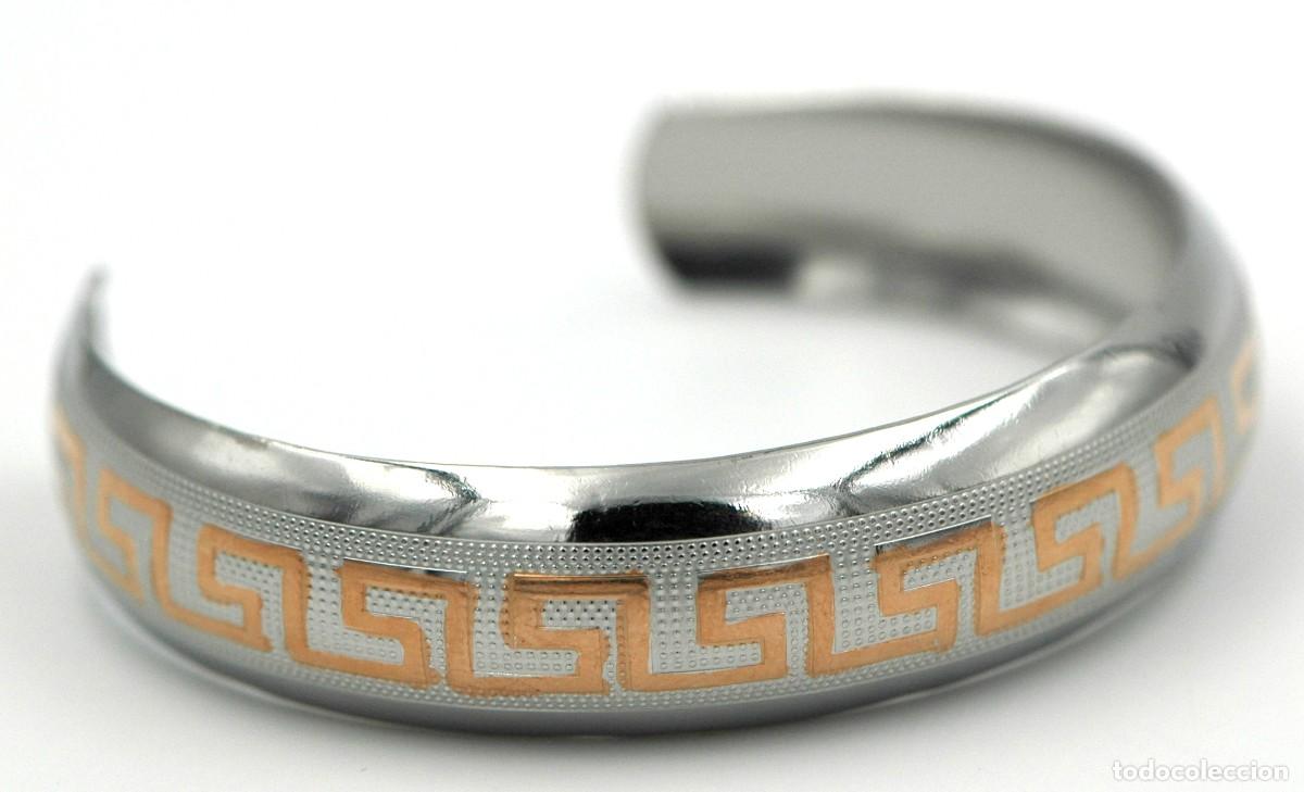 Vintage: Brazalete acero Greca en oro rosa - Foto 1