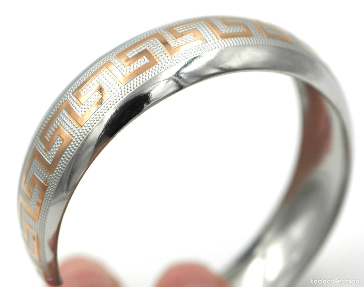 Vintage: Brazalete acero Greca en oro rosa - Foto 2