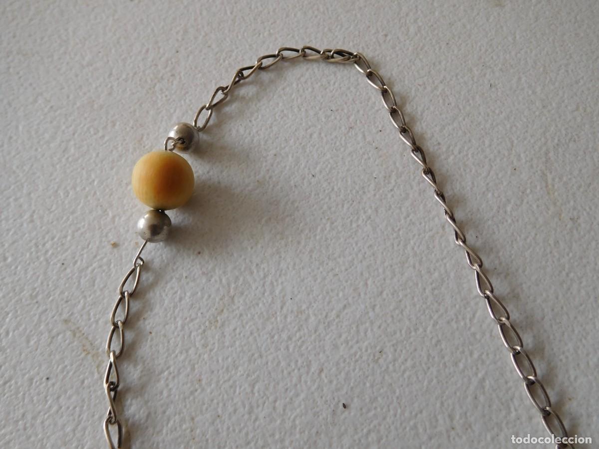 Vintage: Collar vintage de plata y marfil - Foto 5