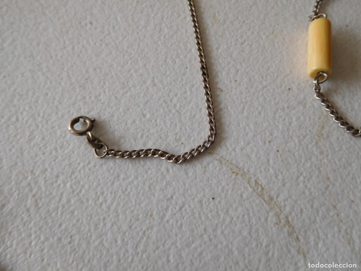 Vintage: Collar vintage de plata y marfil - Foto 3