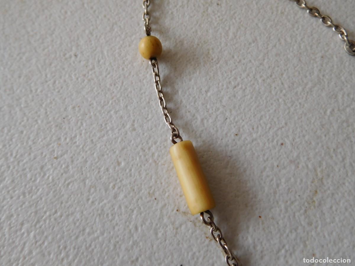 Vintage: Collar vintage de plata y marfil - Foto 3