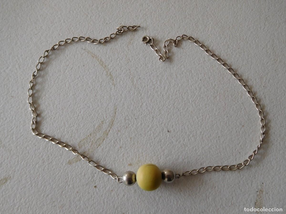 Vintage: Collar vintage de plata y marfil - Foto 1
