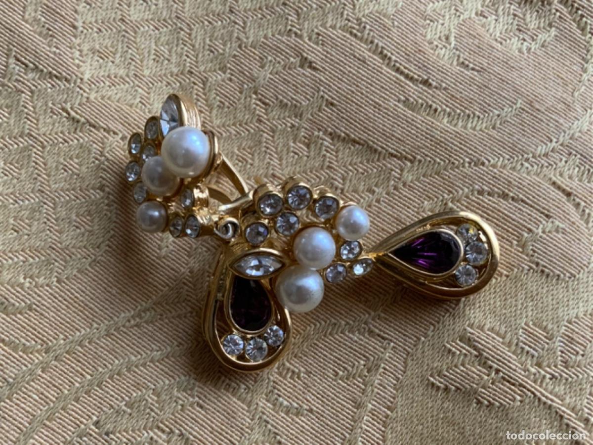 Vintage: PENDIENTES VINTAGE CIERRE OMEGA, LARGOS - Foto 4
