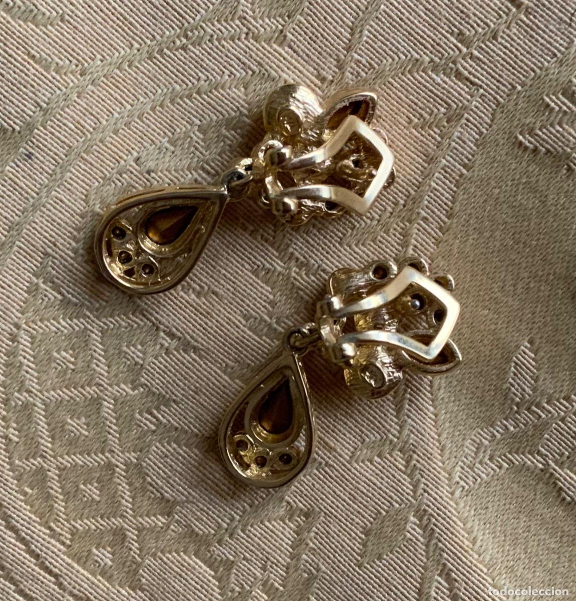 Vintage: PENDIENTES VINTAGE CIERRE OMEGA, LARGOS - Foto 6