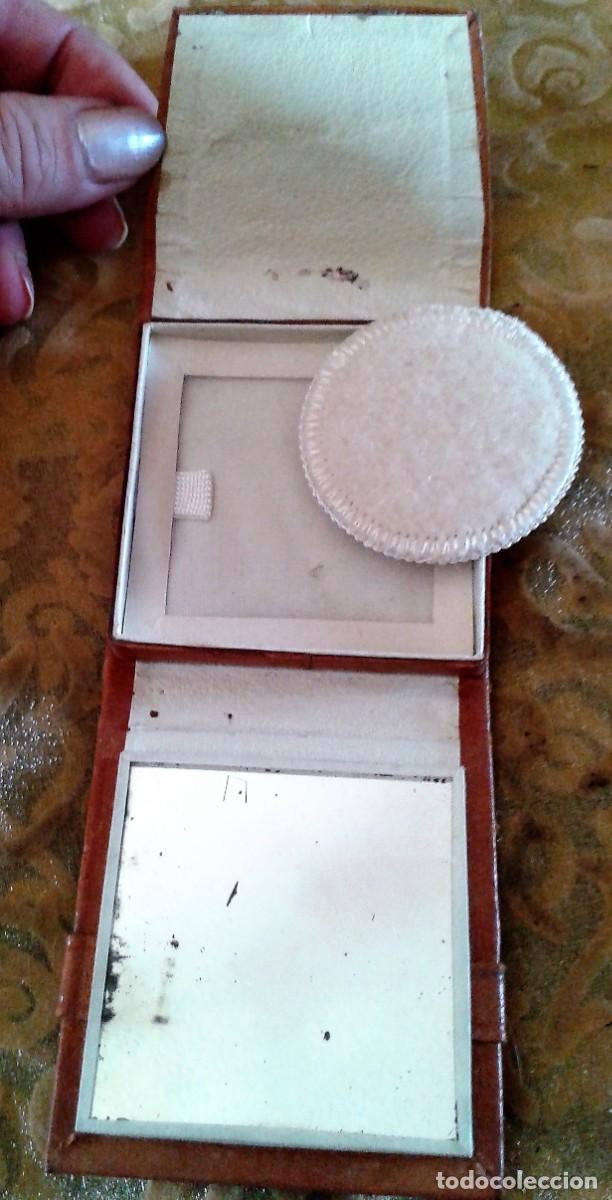 Vintage: CARTERA POLVERA CON ESPEJO PIEL - Foto 3