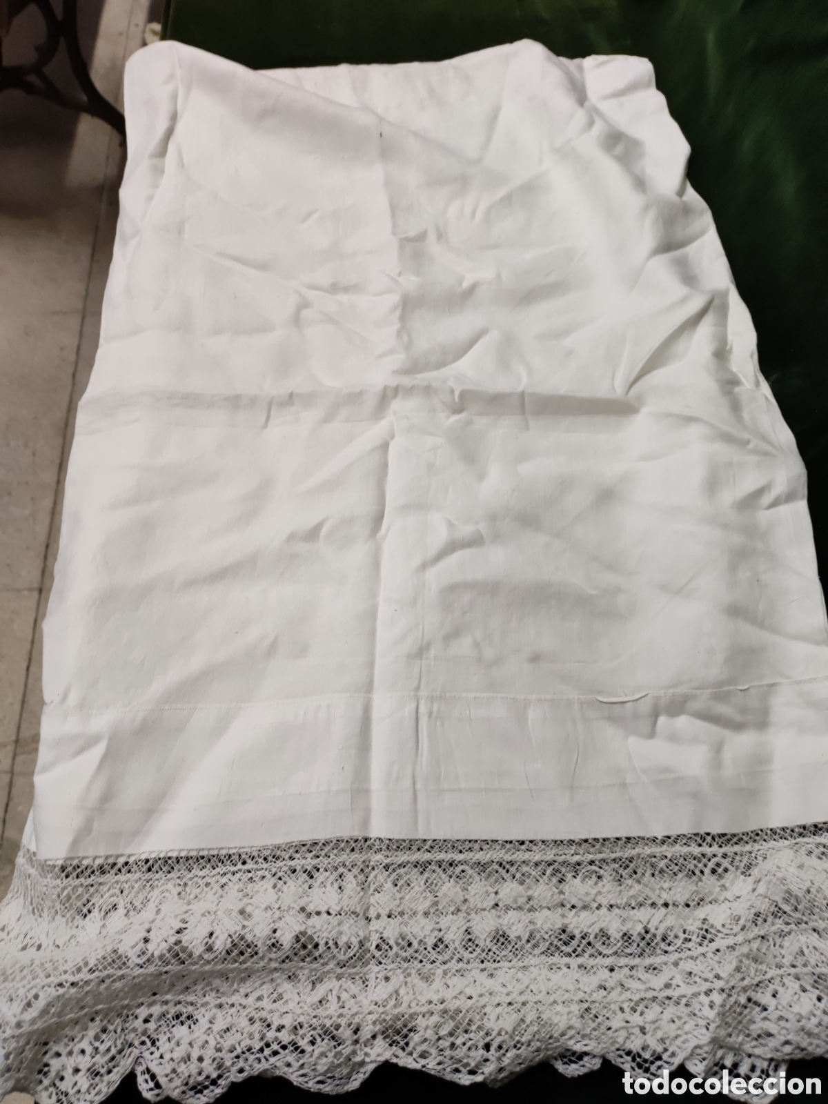Vintage: Almohada hilo iniciales y encajes - Foto 4