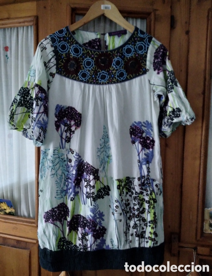 Vintage: Vestido de algod&oacute;n Peace & Love talla L - Foto 1