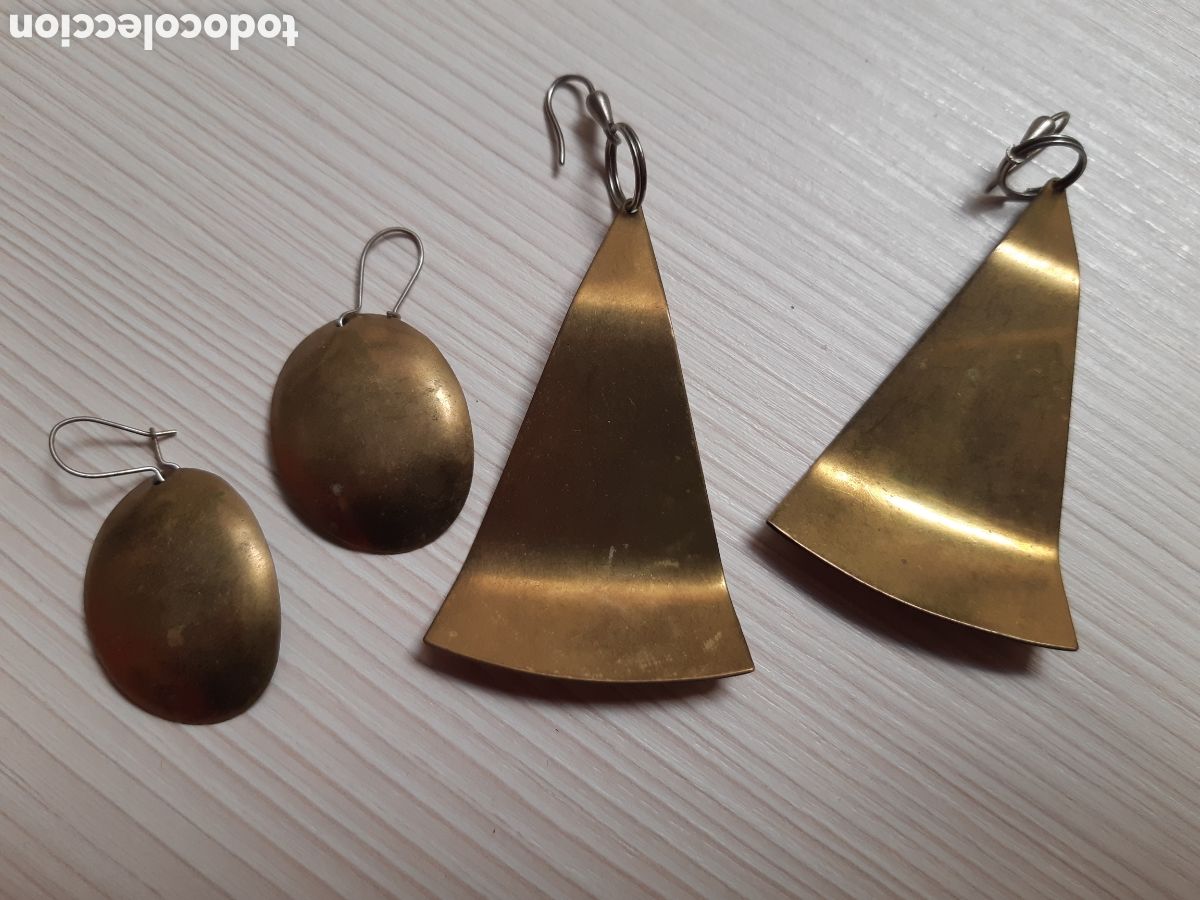Vintage: PENDIENTES DE COBRE VINTAGE. A&Ntilde;OS 80 - Foto 1