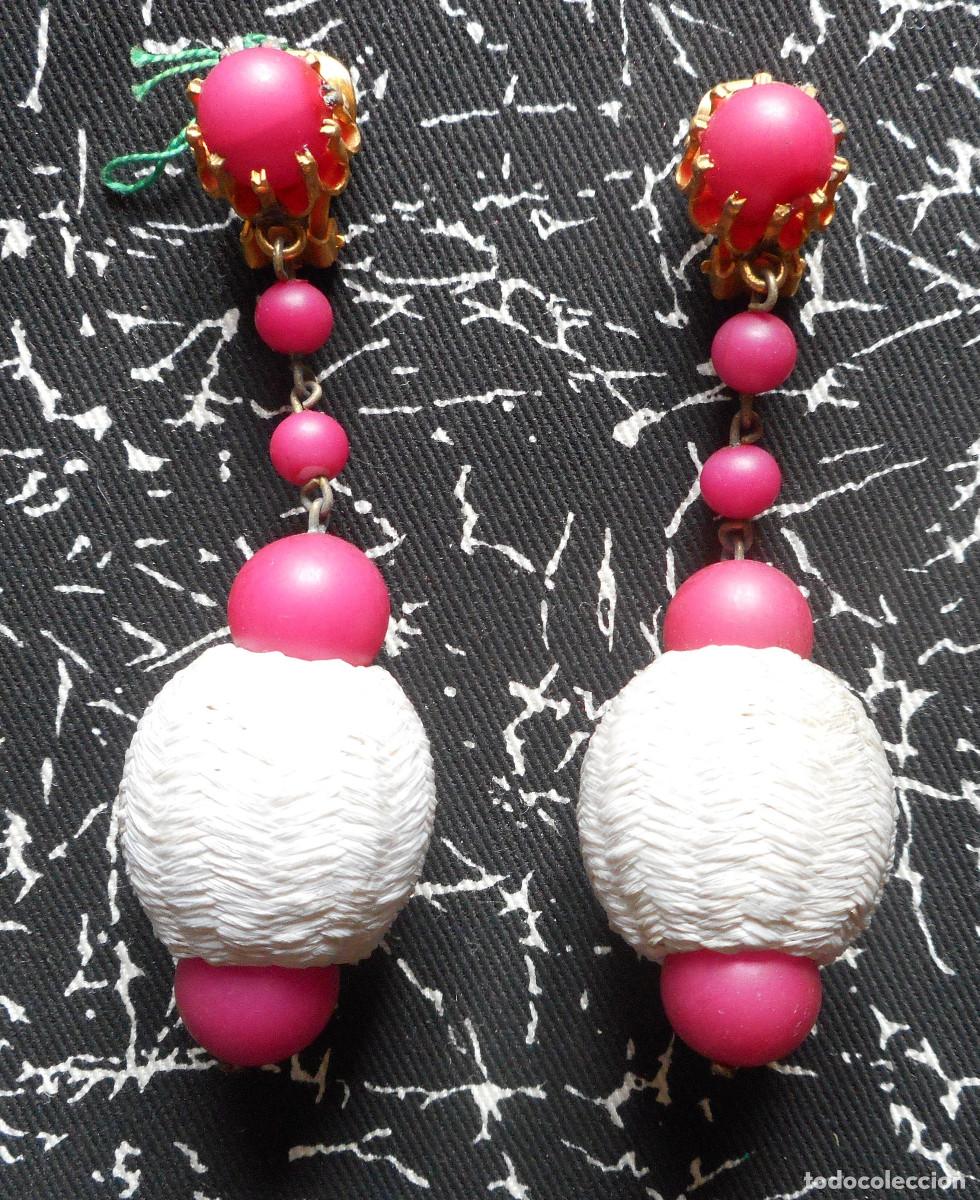 Vintage: PENDIENTES LARGOS DE LOS A&Ntilde;OS 60 - Foto 1