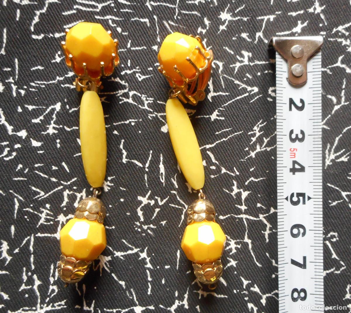 Vintage: PENDIENTES LARGOS DE LOS A&Ntilde;OS 60 - Foto 4