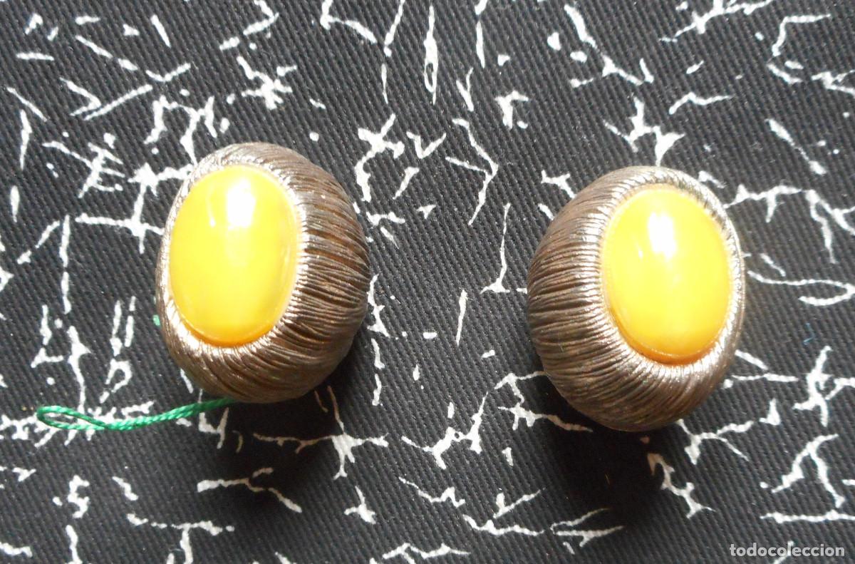Vintage: PENDIENTES AMARILLOS DE LOS A&Ntilde;OS 60 - Foto 1