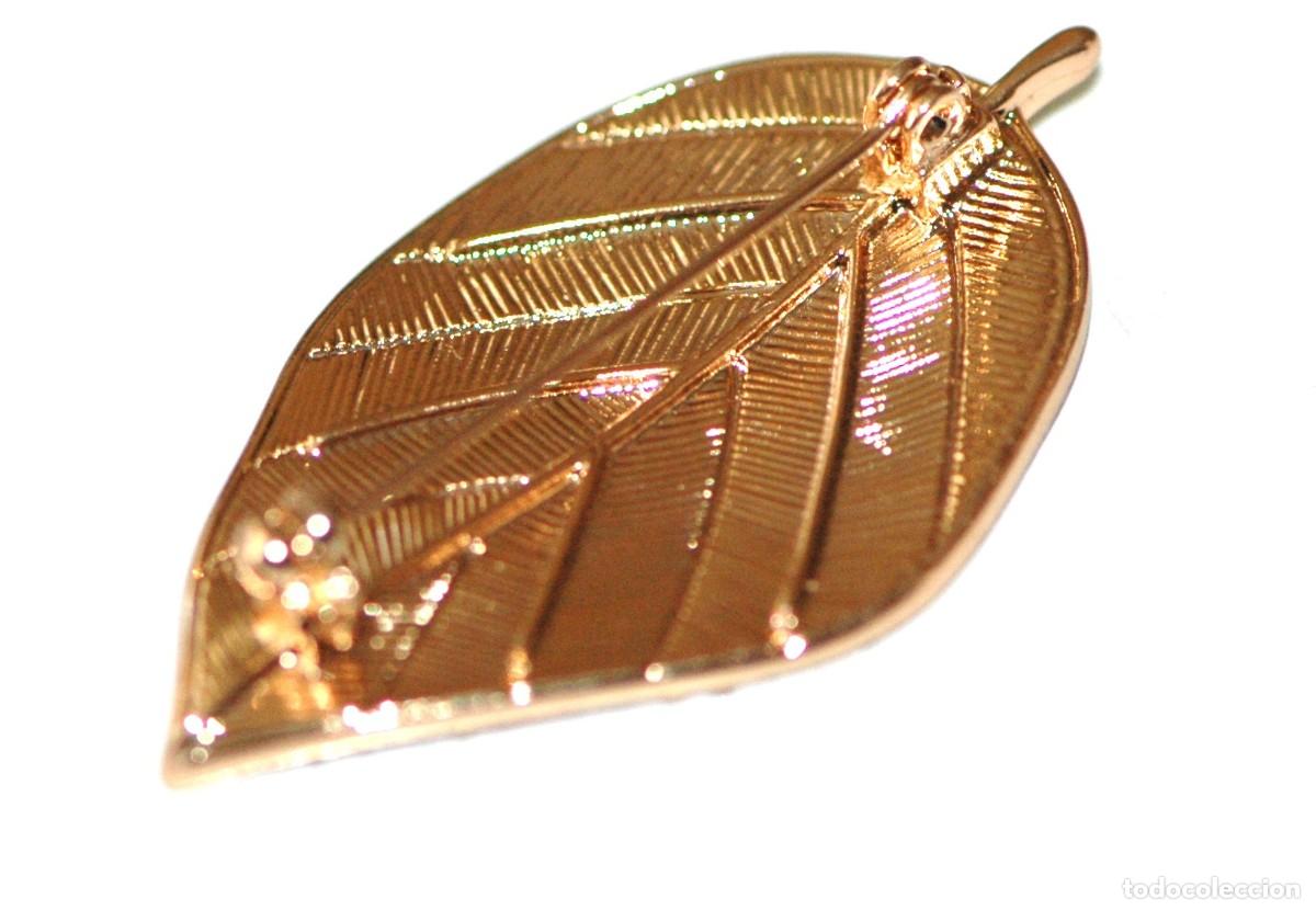 Vintage: Broche hoja con cristalitos - Foto 3