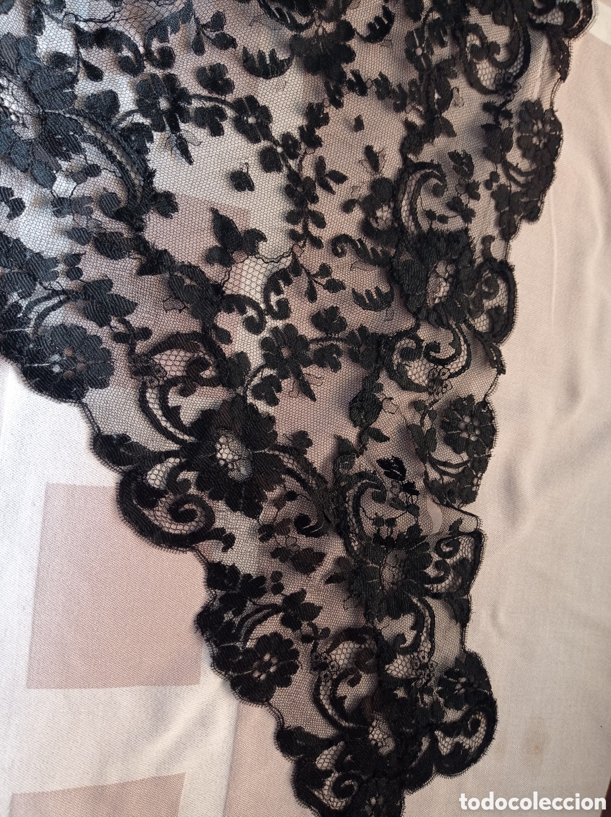 Vintage: Mantilla negra a&ntilde;os 20 - Foto 9