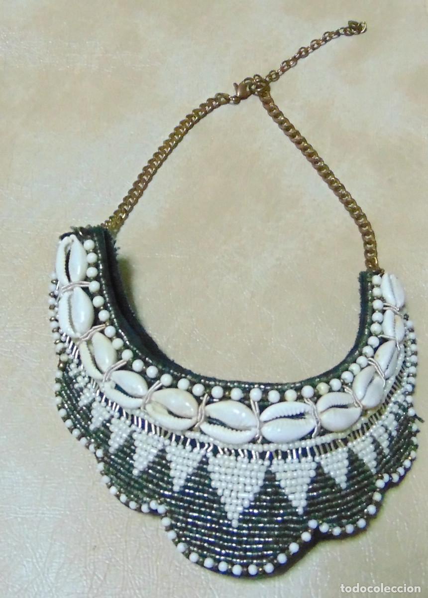 Vintage: COLLAR DE CARACOLAS - ESTILO BABERO - - Foto 5