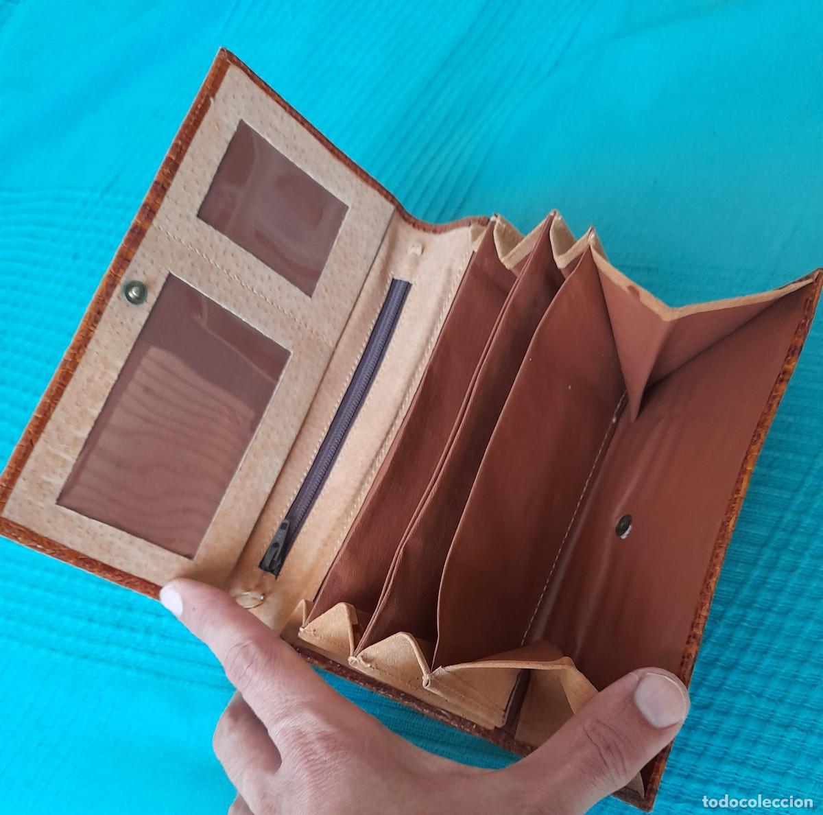 Vintage: Cartera monedero de piel de cocodrilo de mujer - Foto 2